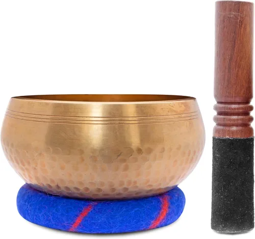 Juego de cuencos tibetanos hechos a mano, cuenco de sonido de 5 pulgadas para meditación, curación de sonido y yoga, instrumento de curación con