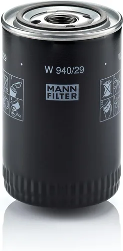 Mann Filter Reemplazo del filtro de aceite giratorio W 940/29 compatible con varios modelos Porsche 911 de 1974 a 1994