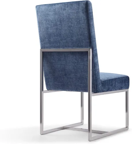Miniatura 6 de Manhattan Comfort Element Modern - Juego de 1 sillas de comedor de terciopelo con espuma de alta densidad, marco de acero inoxidable con acabado