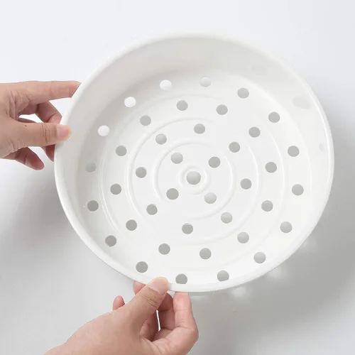 Miniatura 3 de YiZYiF Cesta de vapor de plástico para cocinar arrocera y calentador de utensilios de cocina, color marfil, 3L