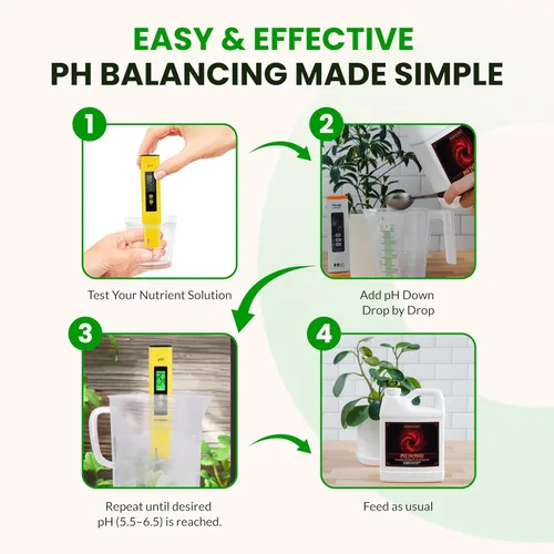 Miniatura 7 de Humboldts Secret pH Down para Plantas Ajustador y Equilibrador de pH Líquido para Suelo, Coco, Hidroponía Solución Concentrada de Ácido