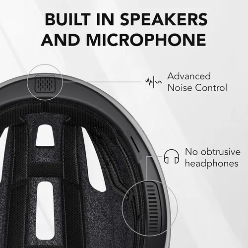 Miniatura 4 de Casco de comunicación inteligente Sena R1 / R1 EVO para ciclismo Negro mate