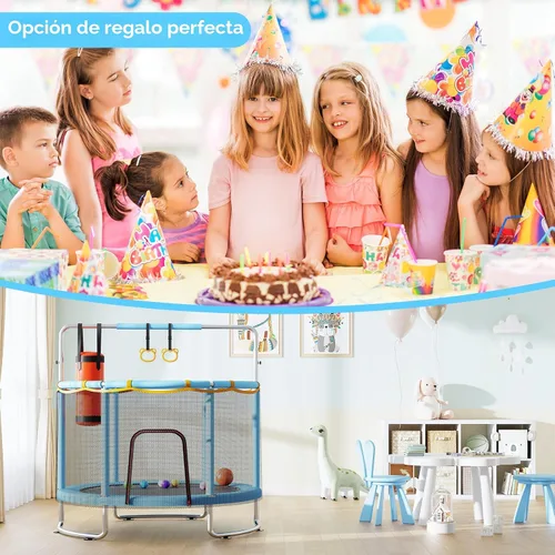 Miniatura 9 de Trampoline for Kids, Upgrade Full Anti-Rust 440lbsToddler Trampoline with Net,Upgraded Ring Legs with Adjustable Gymnastics Bar&Toys, Gifts for Ages