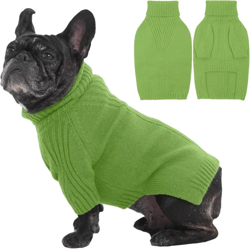 Miniatura 25 de IECOii Suéter extragrande para perro, suéteres térmicos cálidos para perros de raza gigante, ropa de punto, cuello alto de invierno, elástica