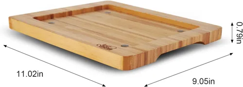 Miniatura 2 de Artestia Plato de bambú para cocinar piedra de filete, bandejas de repuesto para servir, tablero de accesorios de chacutería para fiestas familiares