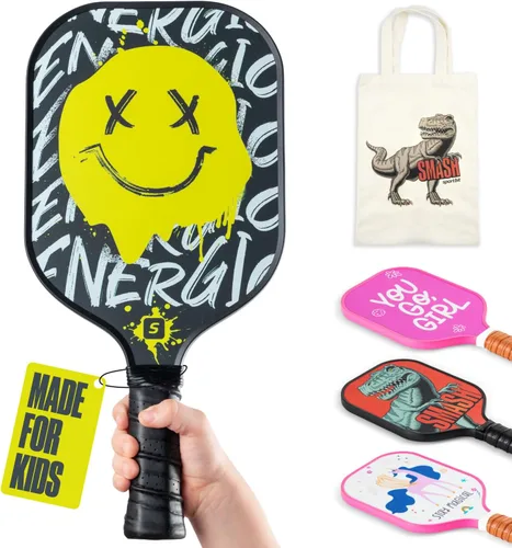 Miniatura 10 de Sportbit Kids Pickleball Paddles Set of 1 or 2 - Child Size Pickleball Paddle for Kids Small and Lightweight - Carbon Fiber Youth Pickleball Paddle
