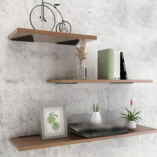 Miniatura 5 de Soportes flotantes de metal triangulares para estantes, montaje en pared, soporte oculto para estantes, para dormitorio, sala de estar, baño, Negro