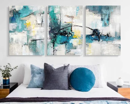 Miniatura 13 de GIFTTWART Arte abstracto de gran tamaño para pared, pintura en lienzo negro, blanco y dorado con aspecto texturizado para decoración de sala