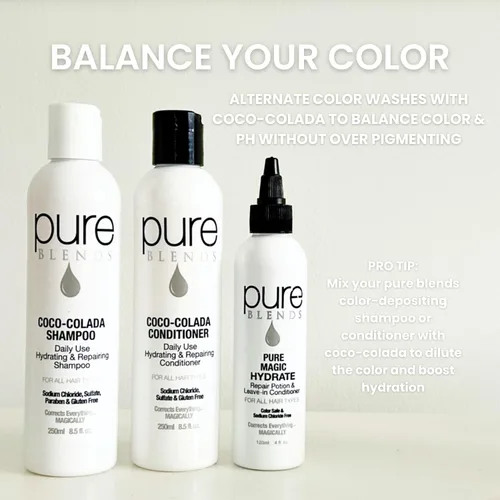 Miniatura 9 de Pure Blends Cherry Hydrating Color Depositing Shampoo Brighten & Tone Color Faded Hair Tinte semipermanente para el cabello previene la decoloración