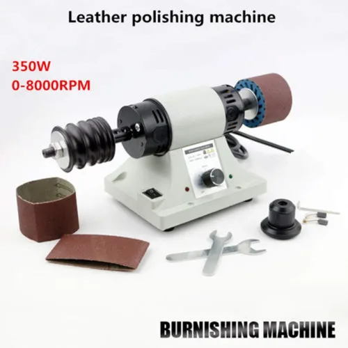Miniatura 7 de Pulido de cuero pulido máquina de pulir 110 V 350 W escritorio cuero borde rectificadora pulidora lateral de cuero 0-8000RPM