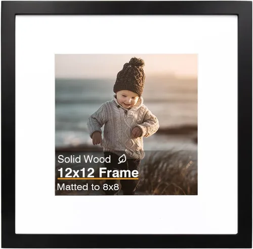 Miniatura 122 de KINLINK 3.5x5 Picture Frame, Ash Black Solid Wood Frame with Plexiglass for Table Top and Wall Mounting, Photo Frame for Horizontal or Vertical