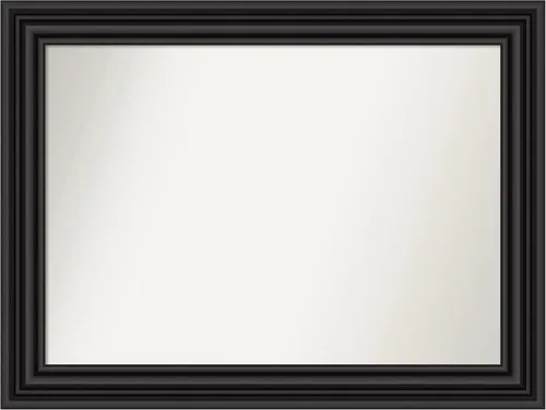 Miniatura 473 de Amanti Art Espejo personalizado, espejo de baño negro puente, espejo de pared o espejo de tocador de baño sobre el fregadero (26 x 26 pulgadas)