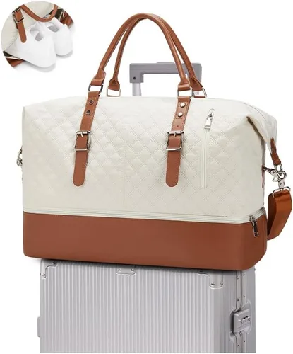 Miniatura 17 de VECAVE Bolsa de viaje para mujer, bolsa deportiva para gimnasio, E20-Púrpura profundo, Grande, Bolsa de viaje