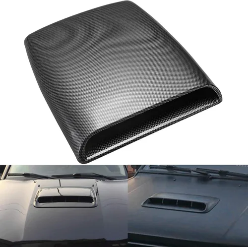 Miniatura 8 de KaTur Universal Coche Decorativo Flujo De Aire De La Capilla De Admisión Cucharada Ventilación Turbo Capó Gris