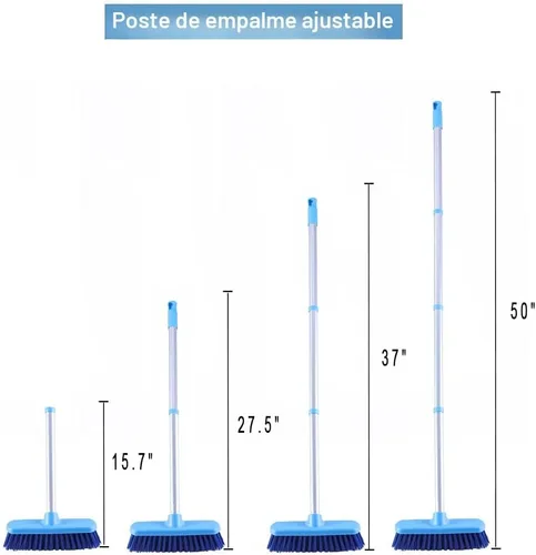 Miniatura 4 de YONILL - Cepillo de limpieza para cubierta con mango largo - Cepillos de limpieza de piso para limpieza de ducha, cepillo de limpieza con cerdas