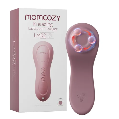 Momcozy Masajeador de lactancia rodante con calor, masaje realista 3 en 1 para aliviar conductos obstruidos, masajeador de mama con calentamiento