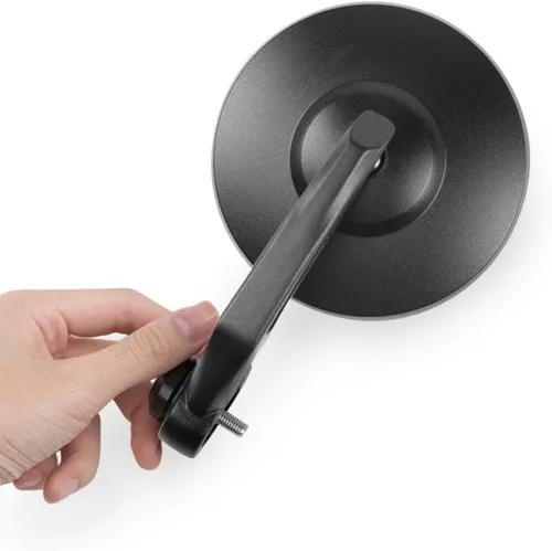 Miniatura 10 de KiWAV Espejos de extremo de barra de motocicleta Bob negro compatible con manillar roscado M6