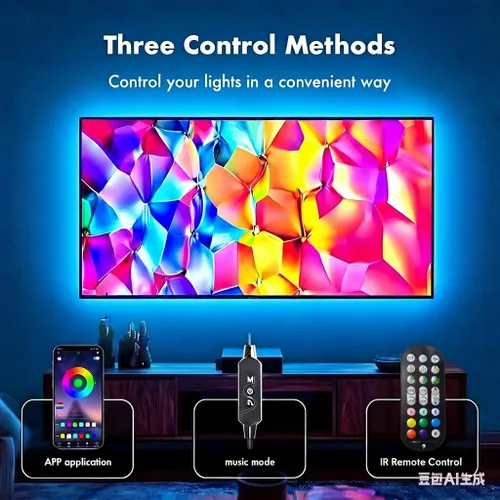 Miniatura 5 de Luces LED para TV, retroiluminación RGB de TV de 9.8 pies para televisores de 32 a 43 pulgadas, retroiluminación LED de TV con sincronización