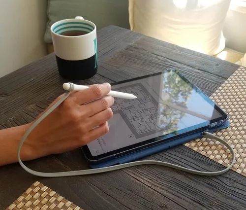 Miniatura 6 de ZoopLoop Correa de Silicona Negra a prueba de arañazos de 20.75 pulgadas para lápices digitales electrónicos (rango de diámetro: 0.27-0.37 pulgadas)