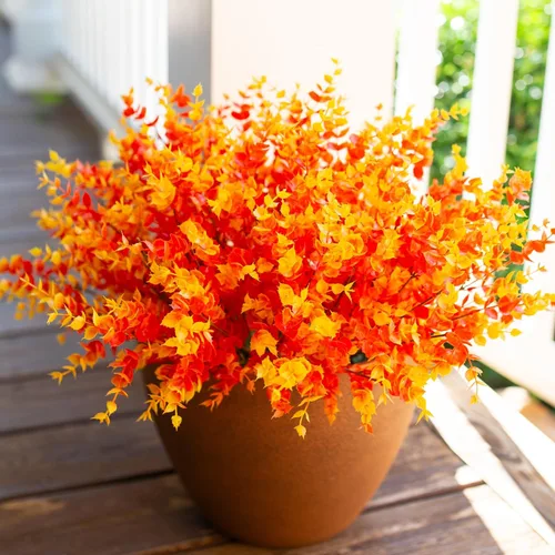 Miniatura 15 de florisso Plantas Artificiales Falsas Flores para Decoración Exterior, 12 Paquetes Margarita de Seda Sintética con Aspecto Real Resistente a UV