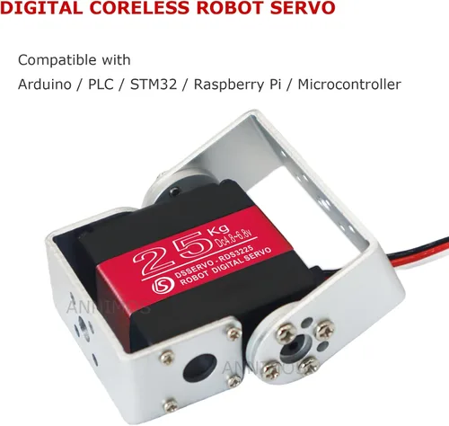 Miniatura 2 de Servos completos de la dirección de Digitaces del engranaje del metal del alto esfuerzo de torsión del motor servo del robot de 55.1 lbs