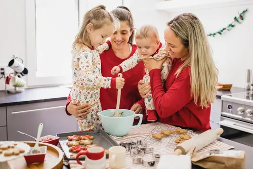 Miniatura 4 de Burt's Bees Baby Conjuntos de pijamas de Navidad familiares a juego, pijamas de algodón orgánico para niños, niños pequeños, mujeres y adultos
