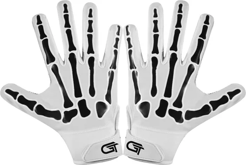 Glorious Traders Adult & Youth Football Gloves - Ultimate Performance Booster with Super Sticky Grip Blanco