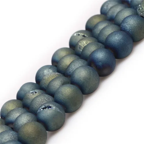 Miniatura 13 de Cuentas de jade africano occidental para hacer joyas, piedras preciosas naturales semipreciosas de 0.157 in, redondas, color verde, 15 pulgadas JOE