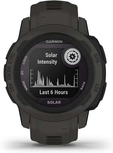 Miniatura 6 de Garmin Instinct 2S Solar (grafito) - Paquete de reloj inteligente con GPS resistente, reloj para exteriores con múltiples GNSS, brújula, frecuencia