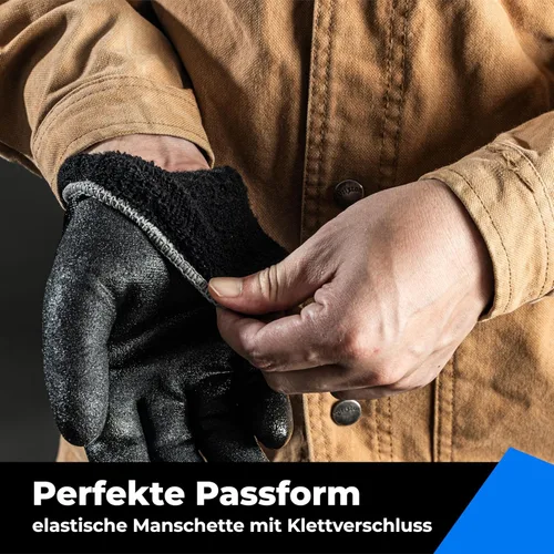 Miniatura 5 de Guantes impermeables para hombres y mujeres, guantes para congelador con agarre, doble recubrimiento de nitrilo para repelente extremo al aceite