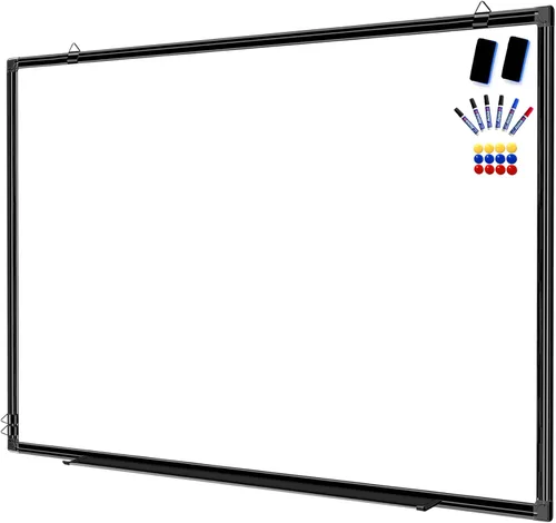 Miniatura 13 de H-Qprobd Pizarra blanca de 96 x 48 pulgadas para pared, pizarra magnética grande de borrado en seco de grado comercial con todos los kits, pizarra