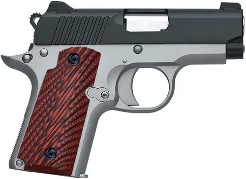 Miniatura 4 de Empuñaduras G10 personalizadas para Kimber Micro Carry 380 ACP G10 Grips con Ambi, Agresivo OPS Starburst Textura 6 opciones de color Rojo/Negro