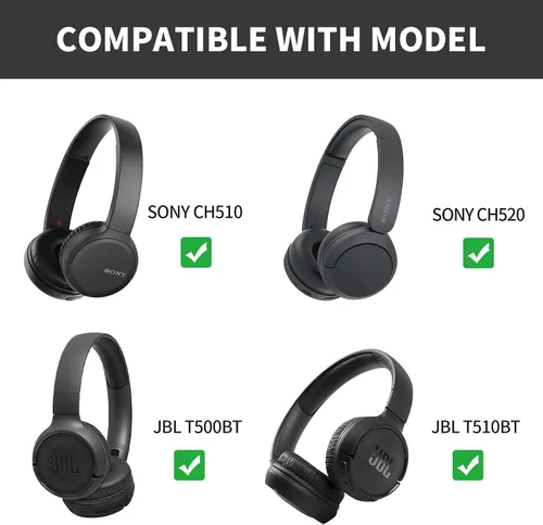 Miniatura 2 de Yinke Funda rígida para auriculares Sony WH-CH510 /JBL Tune 510BT, funda protectora de viaje, bolsa de almacenamiento (negro)