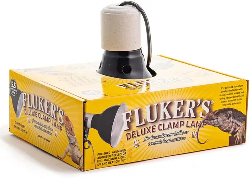 Miniatura 2 de Lámpara Fluker's Repta-Clamp, luz de abrazadera resistente para tanques y terrarios de reptiles, aprobada UL/CUL, excelente para el baño