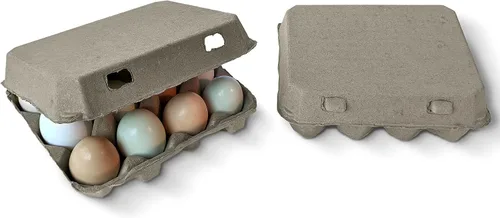 Miniatura 7 de Cartones de huevos vintage para 12 huevos grandes, diseño clásico de 3 x 4, cartón reciclado duradero, estilo granja, embalaje ecológico, paquete