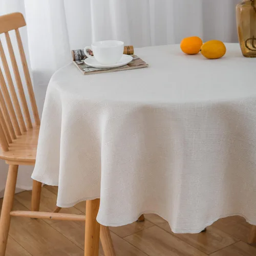 Miniatura 17 de NLMUVW Mantel de Lino Marrón para Mesas Redondas, Mantel Pequeño Color Chocolate, Cubierta de Mesa Estilo Granja para Cocina, Comedor, Café, 36