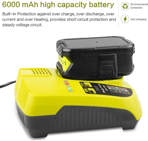 Miniatura 4 de Fancy Buying Batería de repuesto para Ryobi 18V 6.0Ah P108, batería de litio P102 P103 P104 P105 P107 P109 P122, batería para herramienta de taladro