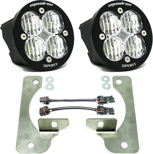 Miniatura 7 de Kit de luces LED de niebla de bolsillo Baja Designs Squadron-R SAE compatible con Jeep Gladiator 2020-22; Wrangler JL 2018-22 parachoques OEM