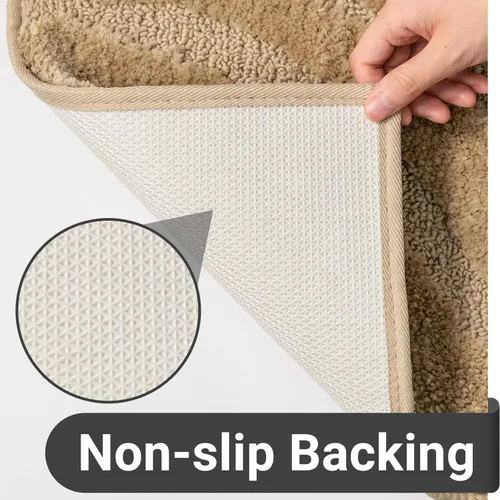 Miniatura 6 de DEXDE Alfombras de Baño, Alfombra de Baño de Microfibra Afelpada Suave, Alfombras de Baño Antideslizantes para Piso de Baño, Lavables a Máquina
