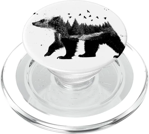 Miniatura 9 de Bear Wood Canada – Enchufe de osito de palo de madera para teléfonos y tabletas, Negro