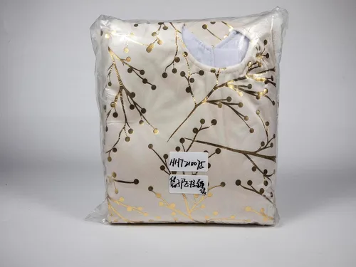 Miniatura 8 de Lewondr Falda de árbol de Navidad de 48 pulgadas, copos de nieve de lentejuelas doradas de felpa blanca para decoración de árbol de Navidad, beige