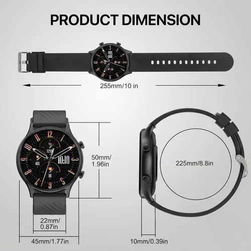 Miniatura 9 de WalkerFit Reloj inteligente de 1.39 pulgadas para hombres y mujeres, reloj inteligente impermeable IP67 compatible con Android y iPhone, rastreador