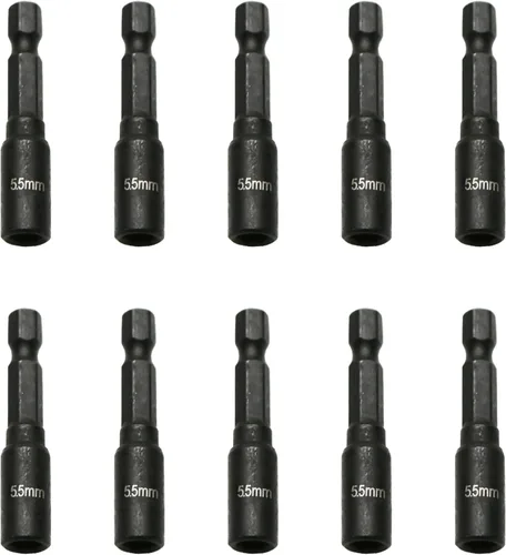 Miniatura 13 de TMAX Juego de 5 piezas de destornilladores magnéticos de acero S2 listo para impactos: 1/4 pulgadas, 5/16 pulgadas, 3/8 pulgadas, 7/16 pulgadas, 1/2