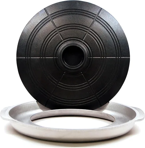 Miniatura 9 de COOKKING - Sartén para parrilla BBQ tradicional coreana, forma de caldera con tapa - Parrilla de aluminio fundido antiadherente