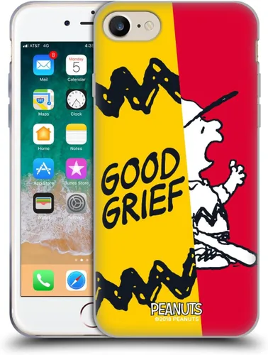 Miniatura 228 de Head Case Designs Funda de gel con licencia oficial de Peanuts Snoopy & Woodstock Halfs and Laughs [protección de grado militar] compatible