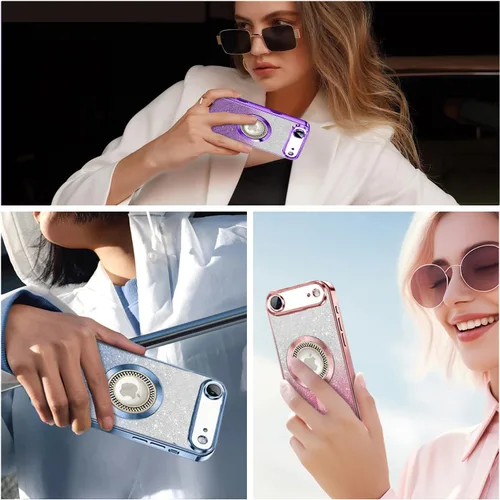 Miniatura 29 de Misscase Funda magnética con purpurina para iPhone 11 compatible con MagSafe, protección completa, delgada, a prueba de golpes, antiarañazos