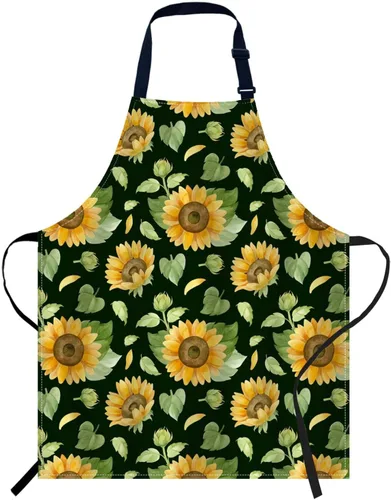 Miniatura 9 de oFloral Delantal de campo de fútbol americano y pelota, unisex, ajustable, delantal de chef de cocina, delantal para mujeres y hombres para cocina