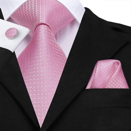 Miniatura 47 de Dubulle Corbata tejida de cachemira para hombre y gemelos de pañuelo para hombre, conjunto de gemelos para boda formal y negocios