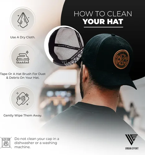 Miniatura 168 de Urban Effort Gorra trasera de malla, para hombres y mujeres, gorra de béisbol de 5 paneles, gran cierre a presión para caza y senderismo