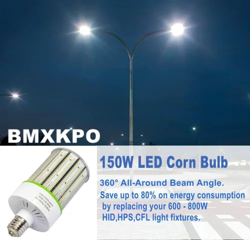 Miniatura 2 de BMXKPO - Bombilla LED de mazorca de maíz de 100 W, luz diurna de 5000 K, base E26/E39, paquete de 2 Reemplazo 400 vatios halogenuros metálicos HPS